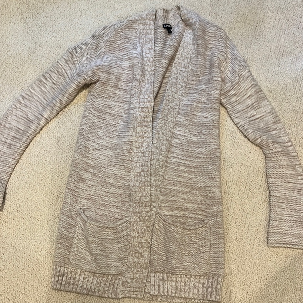 Cream and tan cardigan